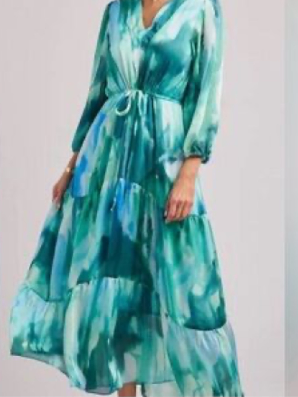 Willa Story Lea Peacock’s Plume Maxi Dress Size Small